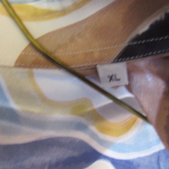 Solemare Maus & Hoffman Mens XL Button Up Shirt All Over Print Sea Sand - Picture 4 of 10